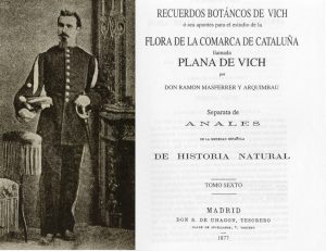 (1)Retrat de Ramon Masferrer i Arquimbau, un dels botànics dels quals es va parlar. (2) Portada d’una de les seves obres.